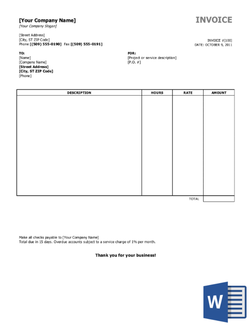 free download invoice template for mac